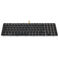 Клавіатура для ноутбука HP EliteBook 755 G3 755 G4 850 G3 850 G4 ZBook 15u G3 15u G4 SILVER FRAME BLACK RU BackLight (з пойнтстіком)