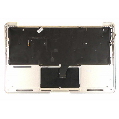 Идеальная клавиатура для ноутбука Apple MacBook Air (A1370) 2011+ Black, (Silver TopCase), RU (горизонтальный энтер)