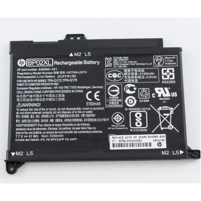 Батарея для ноутбука HP Pavilion 15-AU HSTNN-LB7H, 5150mAh (41Wh), 2cell, 7.7V, Li-ion, черная,