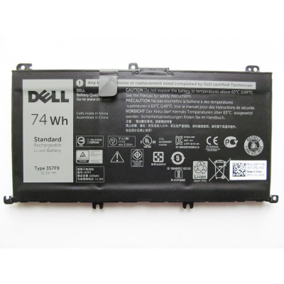 Батарея для ноутбука Dell Inspiron 15-7559 357F9, 74Wh (6333mAh), 6cell, 11.1V, Li-ion, черная,