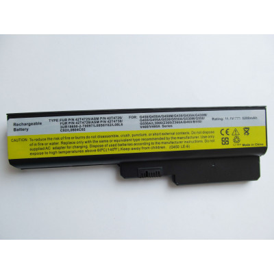 Батарея для ноутбука Lenovo IdeaPad G430 42T4585, 5200mAh, 6cell, 11.1V, Li-ion, черная,