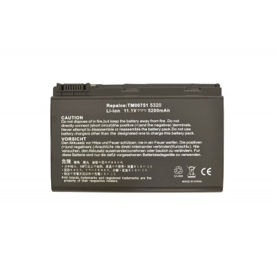 Батарея для ноутбука Acer TM00741, 5200mAh, 6cell, 11.1V, Li-ion, черная,