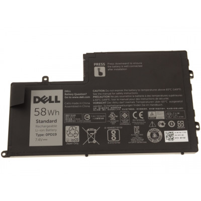 Батарея для ноутбука Dell Inspiron 15-5547 0PD19, 58Wh (7600mAh), 4cell, 7.4V, Li-ion, черная,