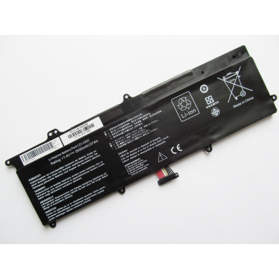 Батарея для ноутбука Asus VivoBook X202E C21-X202, 5000mAh (37Wh), 4cell, 7.4V, Li-ion, черная