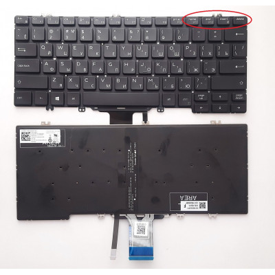 Клавиатура для ноутбука Dell Latitude E5280: черная, с подсветкой, без рамки (UA/RU/US) – в магазине allbattery.ua