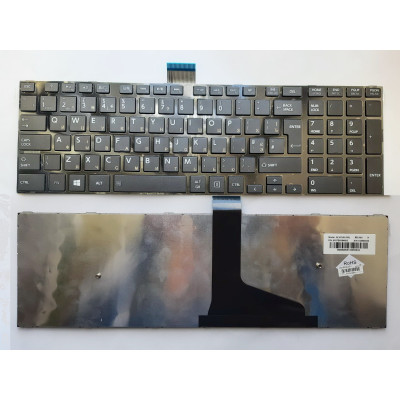 Клавиатура Toshiba Satellite C50D, C55D черная с черной глянцевой рамкой RU/US - идеальный выбор для вашего ноутбука