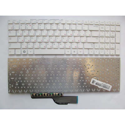 Клавиатура для ноутбуков Samsung 15.6" 300/305 Series, 300E5A, 300V5A, 305E5Z белая RU/US