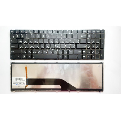 Клавиатура Asus K50, K60, K70: черная с подсветкой, RU/US - в магазине allbattery.ua