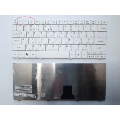 Клавиатуры для ноутбуков Acer Aspire One 721, TimeLineX 1830, 1830T - белый цвет, UA/RU/US раскладка на allbattery.ua