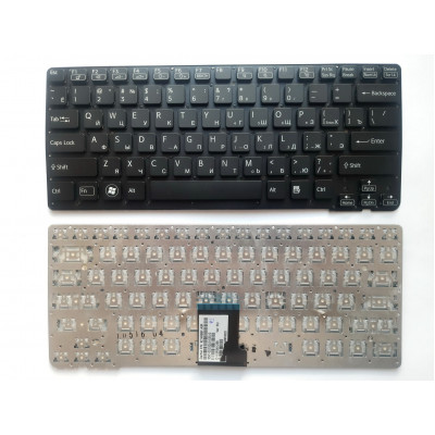 Клавиатура Sony Vaio VPC-CA Series без рамки, черная, под подсветку RU/US - купить в allbattery.ua