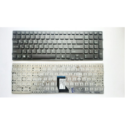 Клавиатура Sony Vaio VPC-CB17: черная без рамки, с подсветкой RU/US - в allbattery.ua