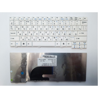 Клавиатура для ноутбуков Acer Aspire One A110, A150, D150, D210, D250, D255, D260 белая RU/US