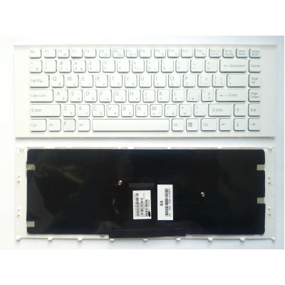 Клавиатура Sony Vaio VPC-EA - белая с белой рамкой, в наличии на allbattery.ua
