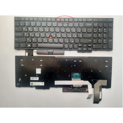 Клавиатура Lenovo ThinkPad E580, L580, T590: черная с черной рамкой, с трекпоинтом RU/US - купить в магазине allbattery.ua