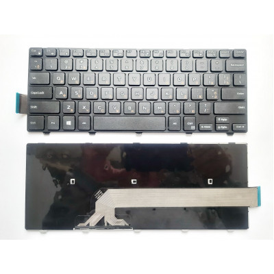 Клавиатура Dell Latitude 3450-3480: бесрамочная чёрная комплектация RU/US