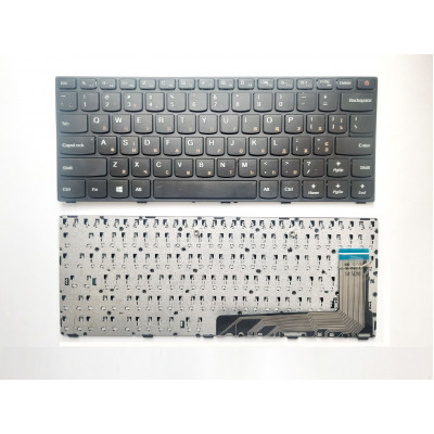Клавиатура Lenovo IdeaPad 100-14IBY: черная с черной рамкой - UA/RU/US | allbattery.ua