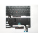 Клавиатура Lenovo ThinkPad E480 Series: черная с черной рамкой, с подсветкой RU/US