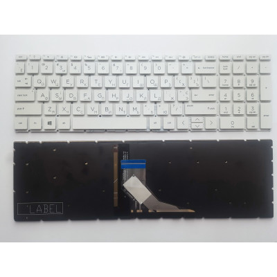 Клавиатура для ноутбука HP Pavilion SleekBook 15-DA; 250 G7, белая без рамки, с подсветкой RU/US - в магазине allbattery.ua