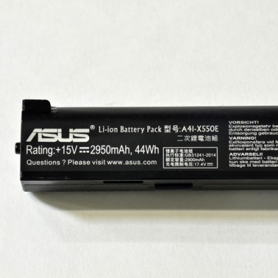 Оригінальна акумуляторна батарея для ноутбука Asus X450J X450JF K550DP - A41-X550E (+15V 44Wh) АКБ 