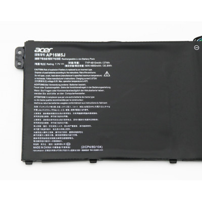 Оригінальна батарея Acer Aspire 1 A114-31, A114-32 ( AP16M5J - 7.7 V 37Wh ) - Акумулятор, АКБ для ноутбука 