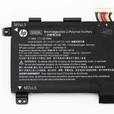 Оригинальная батарея для ноутбука HP Omen 15-EK 15-EN - SD03XL (11.55V 52.5Wh 4323mAh)