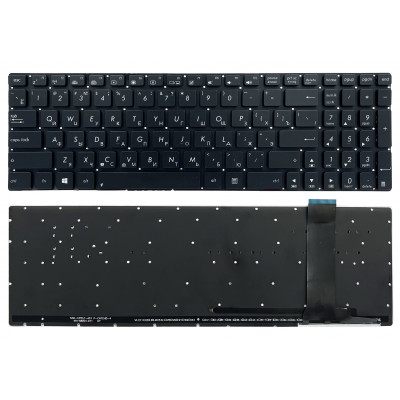 Asus клавиатура - черная, без рамки, прямой Enter, подсветка, оригинал.