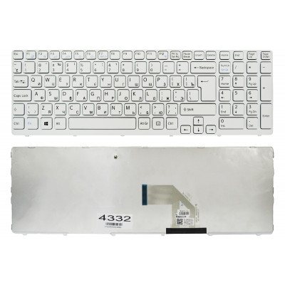 Корпусная белая клавиатура для Sony SVE15 SVE17 – купите на allbattery.ua