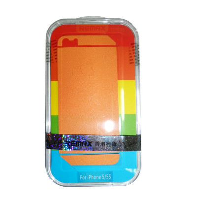 Защитная пленка Remax для iPhone 5/5S/5SE (front + back) Pure Sticker Orange