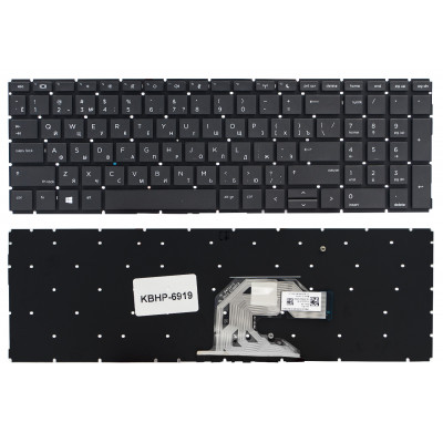 Клавиатура HP Probook 450 G6 455 G6 450R G6 - безрамочная черная с прямым кнопкой Enter - Оригинал PRC