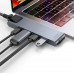 USB Hub Baseus Thunderbolt C+Pro 7-in-one Dual Type-C to USB3.0*2 + HDMI + RJ45 Ethernet + Type-C PD + microSD + SD card Cерый (CAHUB-L0G)
