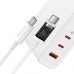 Baseus GaN5 Pro 3 порта, USB + Type-C 140W Белый (CCGP100202) - мощное сетевое зарядное устройство для вашего удобства!