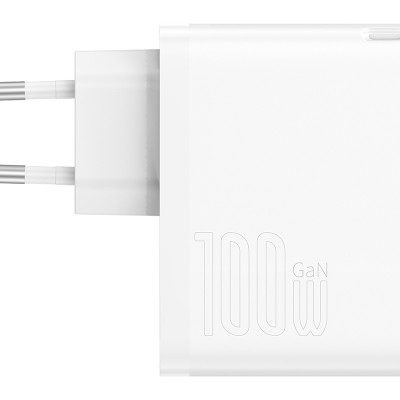Быстрое зарядное устройство Baseus GaN5 Pro 100W с 2 портами USB + Type-C – идеальное решение для вашей электроники!