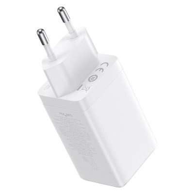 Сетевое зарядное устройство Baseus GaN5 Pro 3 порта, USB + Type-C*2 65W Белый (CCGP120202)