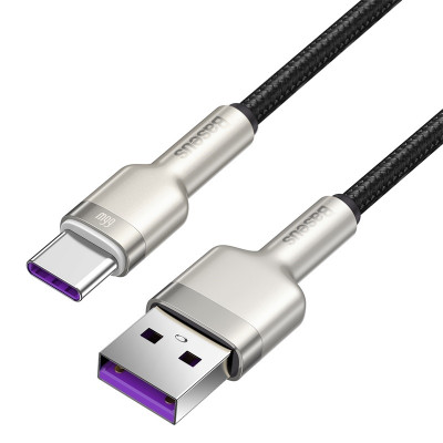 Кабель Baseus Cafule USB 2.0 to Type-C 66W 2M Черный (CAKF000201)