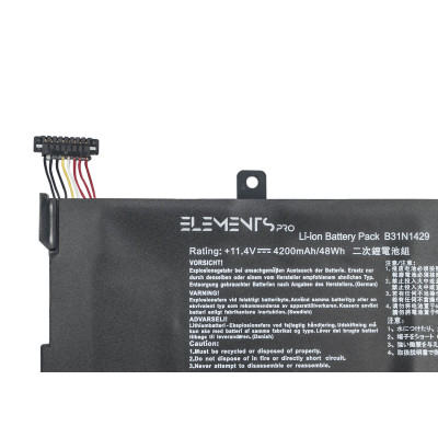Аккумулятор  для Asus A501L A501C K501U K501UX K501UB K501UW K501LX K501LB 11.4V 3400mAh (B31N1429-3S1P-3400)