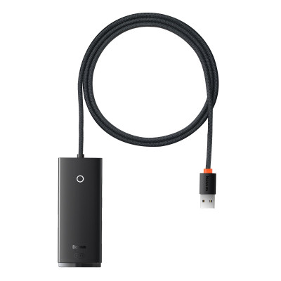 USB Hub Baseus Lite 4-in-1 USB-A to USB3.0*4 + Type-C 1м Черный (WKQX030101)