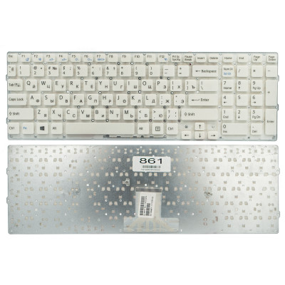 Клавиатура с прямым Enter для Sony VPC-EB Series: белая без рамки (V111678A)