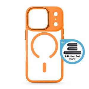 Чохол ArmorStandart Unit-C MagCase для Apple iPhone 17 Pro Orange + Black Button Set (ARM90588)