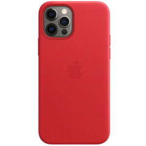 Шкіряний чохол iPhone 12 /12 Pro Apple Leather Case with MagSafe - Red