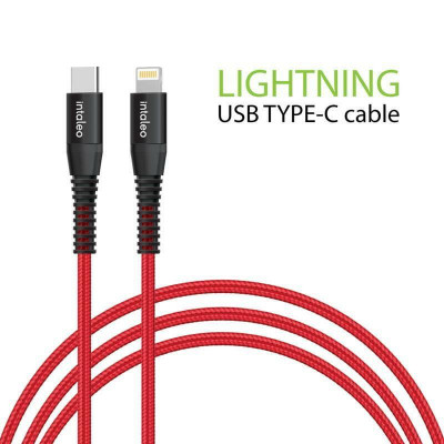 Кабель Intaleo CBRNYTL1 USB Type-C - Lightning (M/M), 1.2 м, Red (1283126504129)