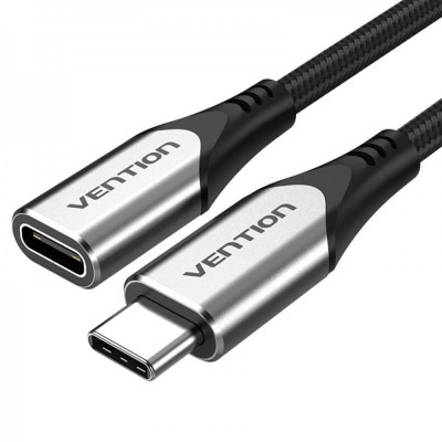 Подовжувач Vention USB Type-C - USB Type-C (M/F), 1 м, Silver/Black (TABHF)