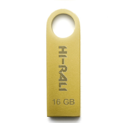 Флеш-накопичувач USB 16GB Hi-Rali Shuttle Series Gold (HI-16GBSHGD)