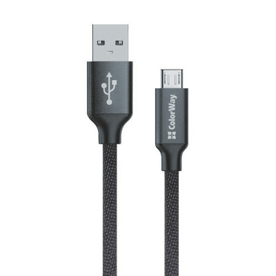 Кабель ColorWay USB - micro USB (M/M), 1 м, Black (CW-CBUM002-BK)