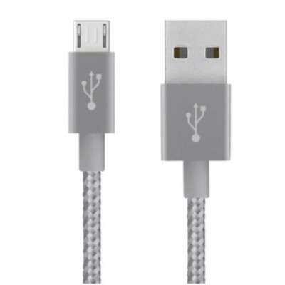 Кабель Mixit Metallic Belkin USB - micro USB (M/M), 3 м, Grey (F2CU021bt10-GRY)