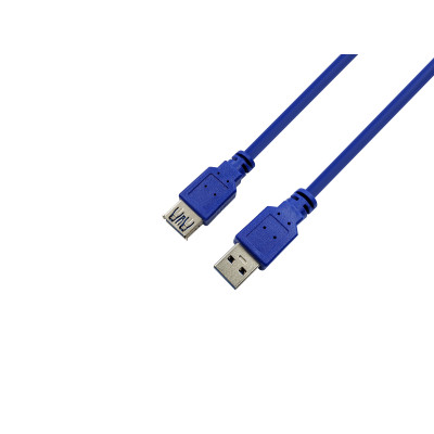 Кабель ProLogix USB - USB V 3.0 (M/F), 1.8 м, синій (PR-USB-P-11-30-18m)