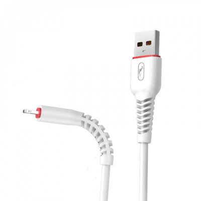 Кабель SkyDolphin S54L Soft USB - Lightning (M/M), 1 м, White (USB-000429)
