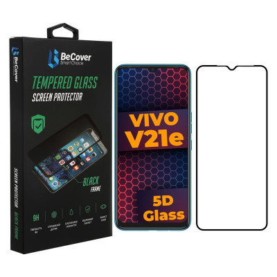 Захисне скло BeCover для Vivo V21E Black (707246)