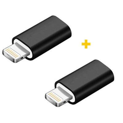 Адаптер XoKo AC-005 micro USB - Lightning (F/M), 2шт., Black (XK-AC005-BK2)