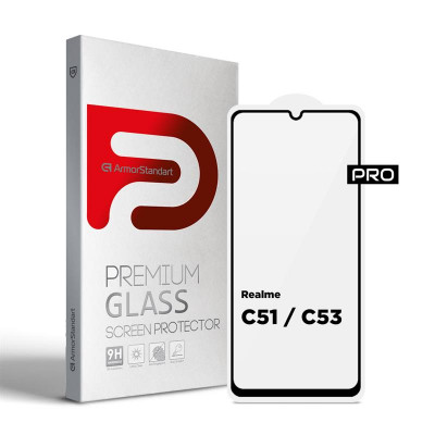 Захисне скло Armorstandart Pro для Realme C53 Black (ARM71014)