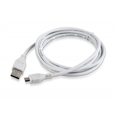 Кабель Cablexpert USB - Micro USB V 2.0 (M/M), 1.8 м, білий (CCP-mUSB2-AMBM-6-W)